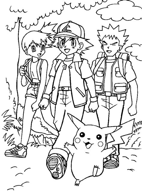 pokemon brock coloring pages coloring pages