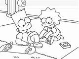 Coloring Pages Simpsons Print Popular sketch template