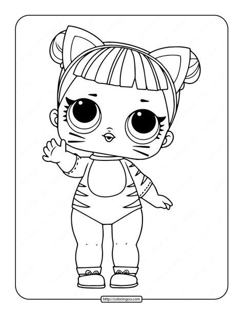 printable lol surprise baby cat coloring pages cat coloring page