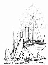 Titanic Coloring Pages Ship Print Sinking Iceberg Cruise Drawing Clipart Movie Crashing Printable Getdrawings Batch Template Giant Getcolorings Designlooter Library sketch template