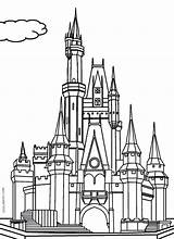 Castle Coloring Pages Disney Printable Cinderella Getcolorings Color Print Party sketch template
