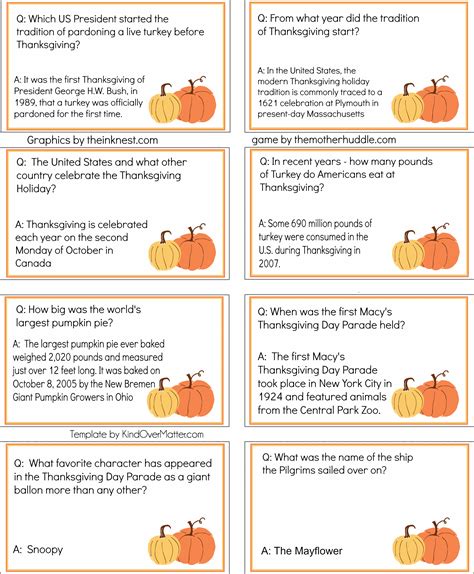 thanksgiving trivia pack  thanksgiving facts thanksgiving