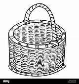 Baskets Wicker sketch template