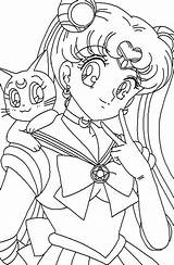 Sailor Moon Coloring Pages Luna Printable Characters Getcolorings Anime Crystal Lovegood Color Group Kids Drawing Sailormoon Getdrawings Cat Template Coloringstar sketch template