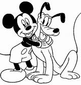 Mickey Pluto Mouse Coloring Pages Minnie Et Coloriage Printable Unique Color Kids Popular Getcolorings sketch template