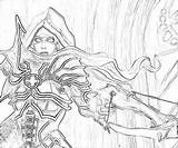 Demon Hunter Diablo Female Coloring Pages Printable sketch template