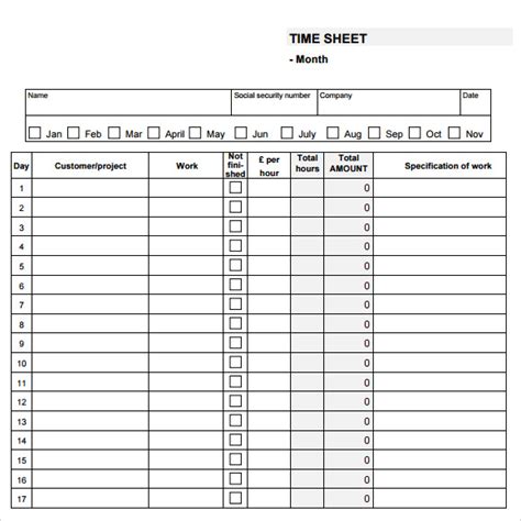 printable time sheets forms room surfcom