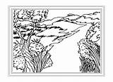Coloring Landscape Pages Adults Adult Detailed Landscapes Scenery Printable Popular Result sketch template