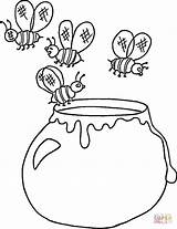 Honey Coloring Pot Pages Ukrainian Color Printable Clipart Ukraine Apple Template Public Bee sketch template