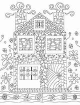 Coloring Pages Adult House Colouring Mandala Etsy Assortment Instant Pdf Kids Printable sketch template