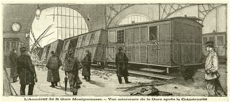 train crash   gare montparnasse paris stock image   learn