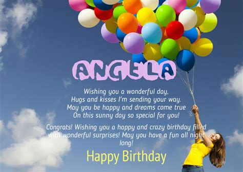 birthday congratulations  angela