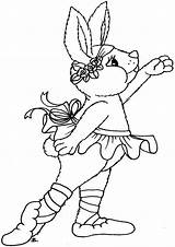 Ballerina Coloring Pages Bunny Tulamama Dance Kids Colouring Printable Print Easter Easy sketch template