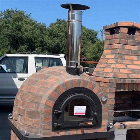traditional wood fired brick pizza oven stainless steel chimney and ca