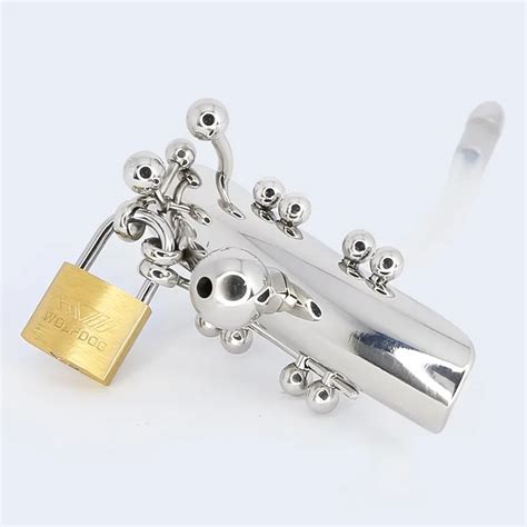 Bdsm Female Stainless Steel Vaginal Lock With Labia And Lips Underwear