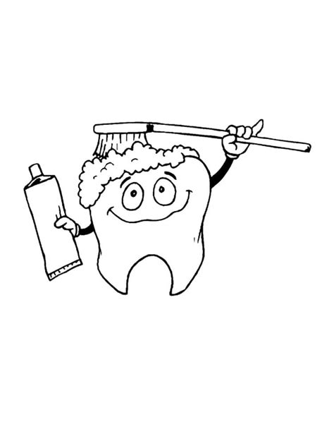 brushing tooth coloring page  printable coloring pages  kids