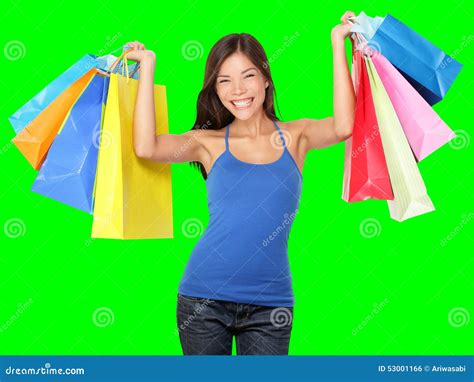 het winkelen vrouwenholding het winkelen zakken stock foto image  meisjes zakken