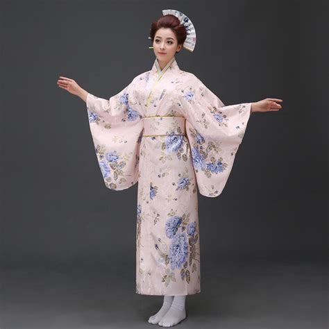japanese traditional dress long sleeve female japanese kimono women
