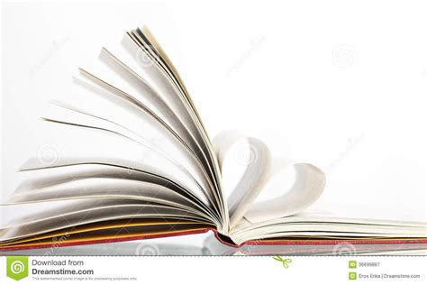 heart shaped book pages stock image image  focus curve