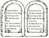 Commandments Gebote Moses Coloringhome Tablets Ausmalbild Sinai sketch template