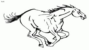 galloping horse coloring page kids portal  parents