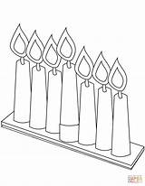 Coloring Candles Kwanzaa Seven Pages Printable Drawing sketch template