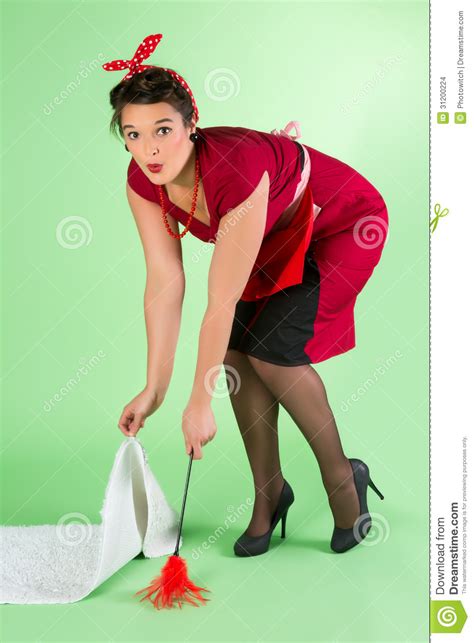 Household Chores For Pin Up Girl Stock Images Image