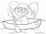 Rowing Pocahontas Bestcoloringpagesforkids Canoa sketch template