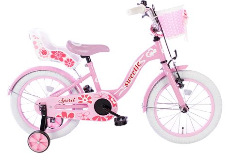 spirit sweetie roze   meisjesfiets city bikesnl