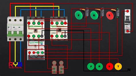 phase dol starter control  power wiring diagram reverse  electrical wiring