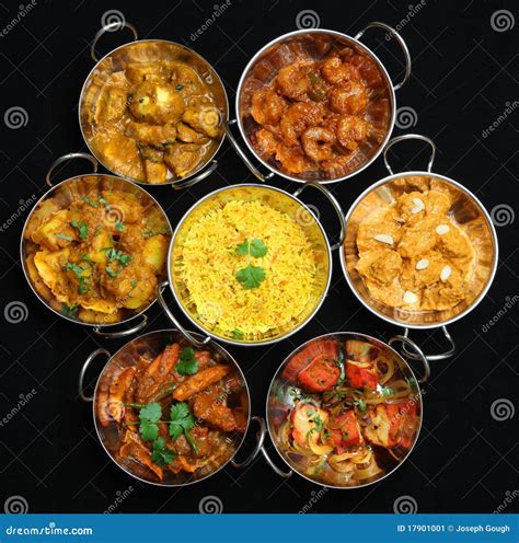 indian curry dishes stock image image