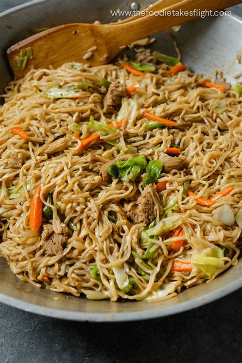 vegan pancit canton filipino stir fried noodles recipe in 2021