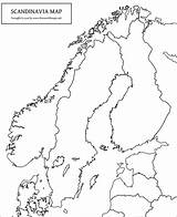 Scandinavia Pdf Map Blank Maps Outline Country sketch template