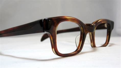 thick horn rim vintage eyeglasses mens by collectablespectacle