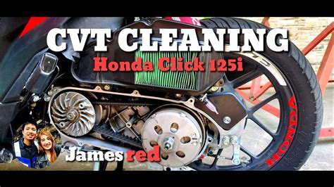 cvt cleaning  honda click  youtube