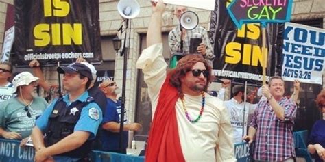 jesus went to the chicago gay pride parade with a very important message huffpost