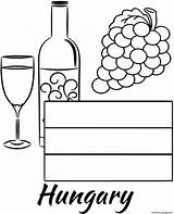 Coloring Pages Hungary Flag Flags Wine Printable Countries Country Topcoloringpages Children Hungarian sketch template