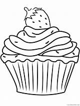 Cupcake Coloring4free Mycoloring sketch template