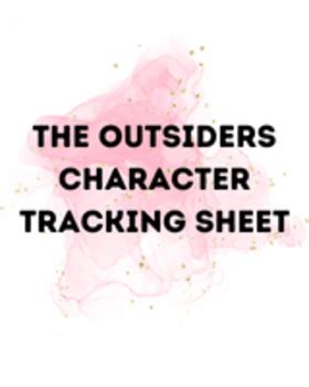 outsiders character tracking sheet  mad  middles tpt