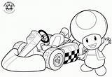 Kart Coloring Toad Wii Ausmalbild Luigi Champignon Kostenlos Insertion Fargelegging sketch template