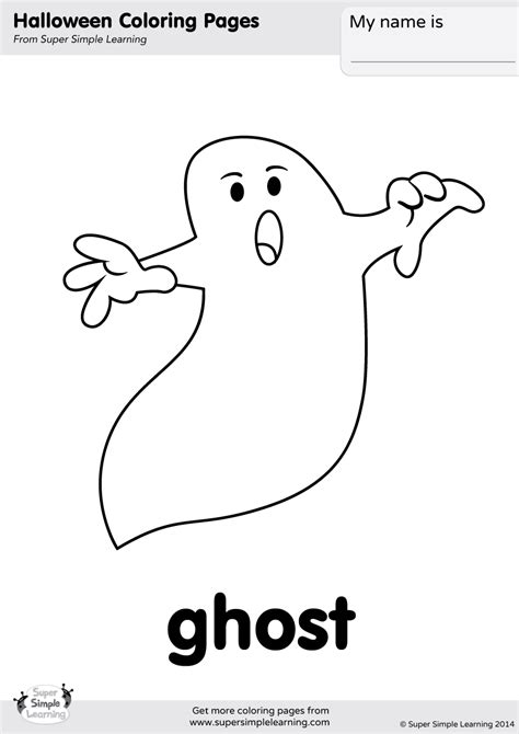 ghost coloring page super simple
