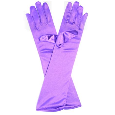 long satin gloves purple sydney costume shop