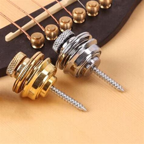 universal metal guitar strap lock button anti skid electric acoustic guitar bass strap nail
