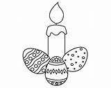 Easter Candle Candles Coloring sketch template