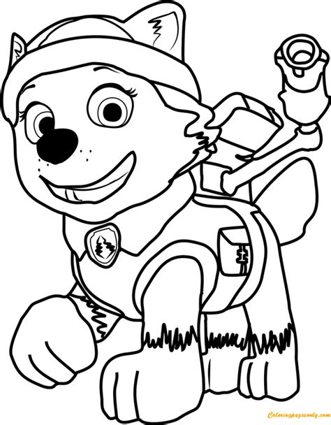 everest  paw patrol coloring pages cartoons coloring pages