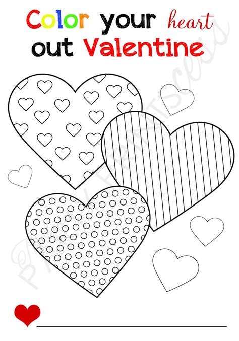 color  heart  valentine  printable printable templates