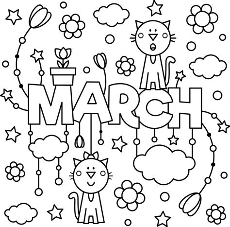 march colouring page  enjoy thrifty mommas tips spring coloring