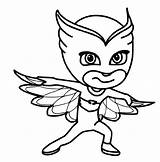Pj Masks Coloring Drawing Learning Printable Coloringhome Via Clipartmag sketch template