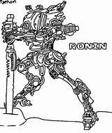 Titanfall Ronin Robot Sketch sketch template