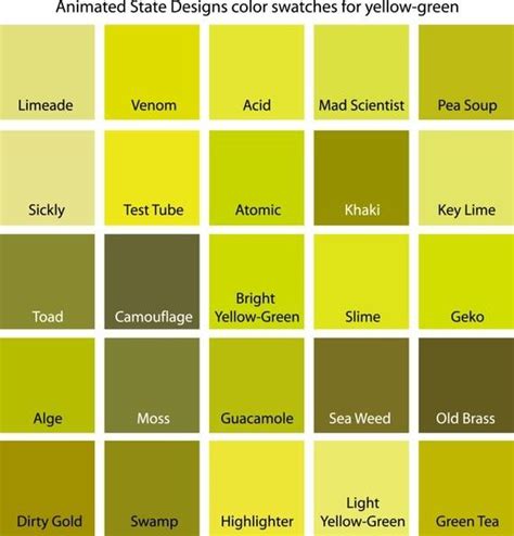 color  lime green  yellow